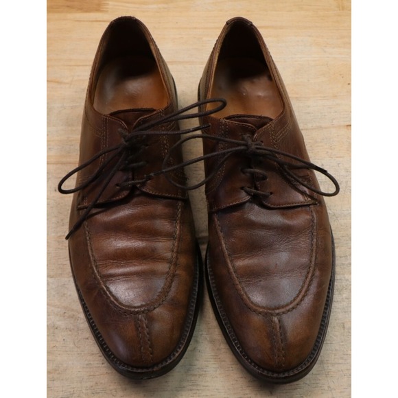 Faconnable Alan Dress Shoes Leather Split Toe Derby Brown Size 10.5 1/2 M Italy - Picture 13 of 14